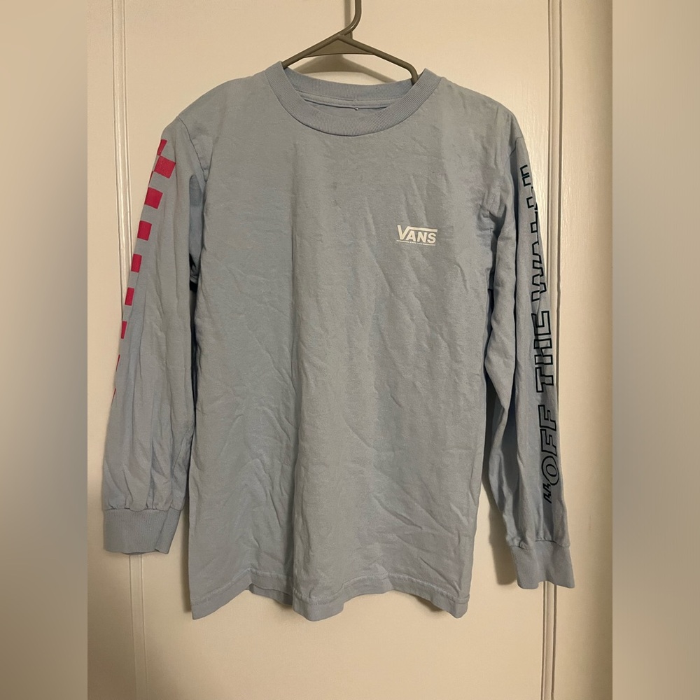 Light Blue Vans Long Sleeve